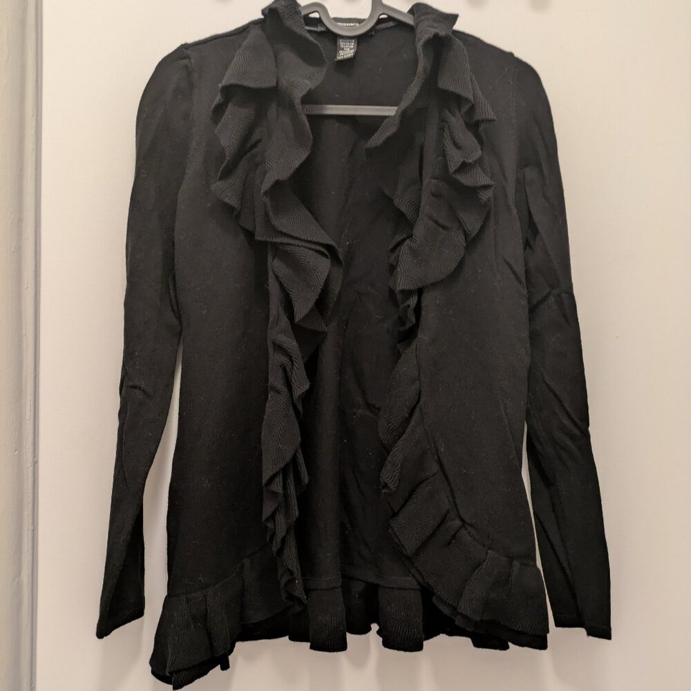 INC International Concepts Black Cardigan Size XS